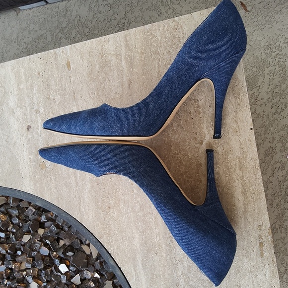 Kate Spade New York Denim Blue Women's Heels Size 8 1/2 B - Picture 5 of 13